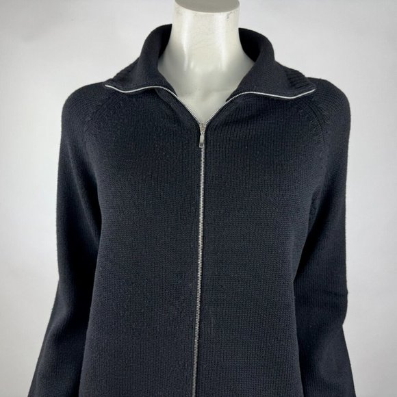 Amina Rubinacci Italy Full Zip Cardigan Women 48‎ US 8 EUC Long Sleeve Collared - Picture 6 of 11